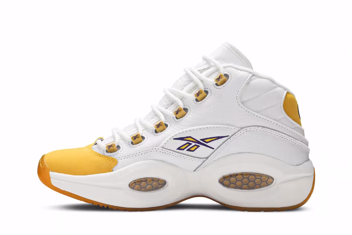 Reebok Question Mid Yellow Toe, view 4