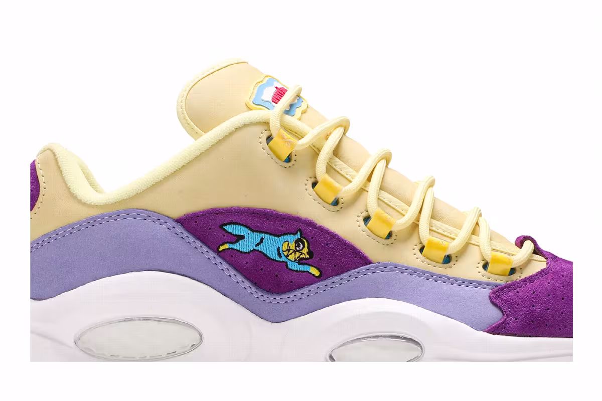 BBC Ice Cream x Reebok Question Low Yellow Lilac Glow, view 3