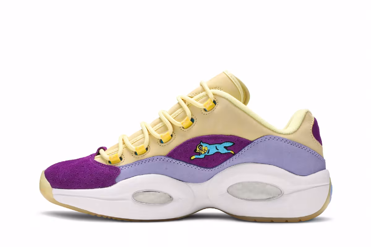BBC Ice Cream x Reebok Question Low Yellow Lilac Glow, view 4