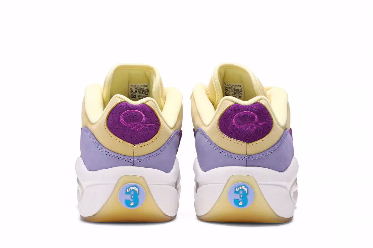 BBC Ice Cream x Reebok Question Low Yellow Lilac Glow, view 7