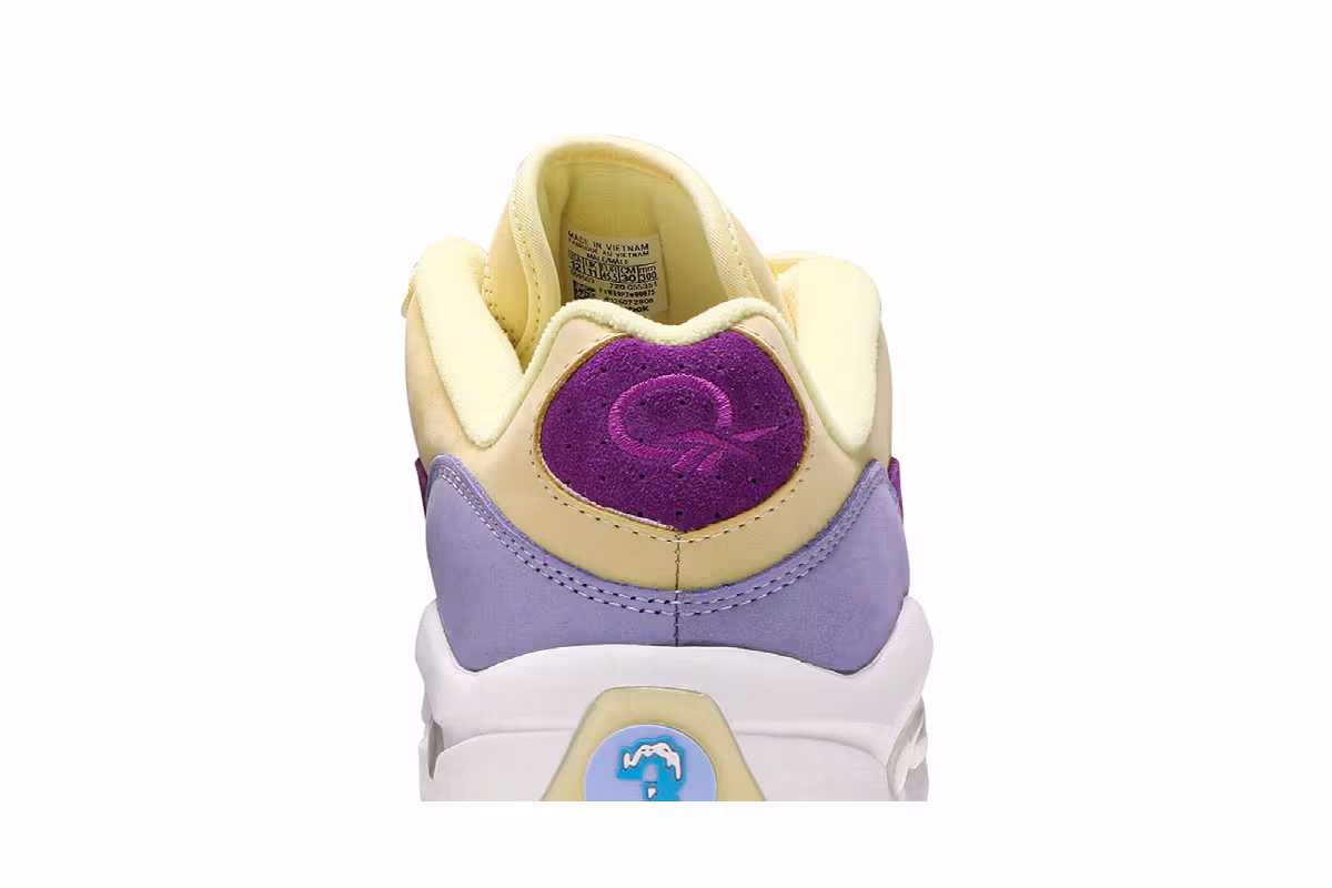 BBC Ice Cream x Reebok Question Low Yellow Lilac Glow, view 8