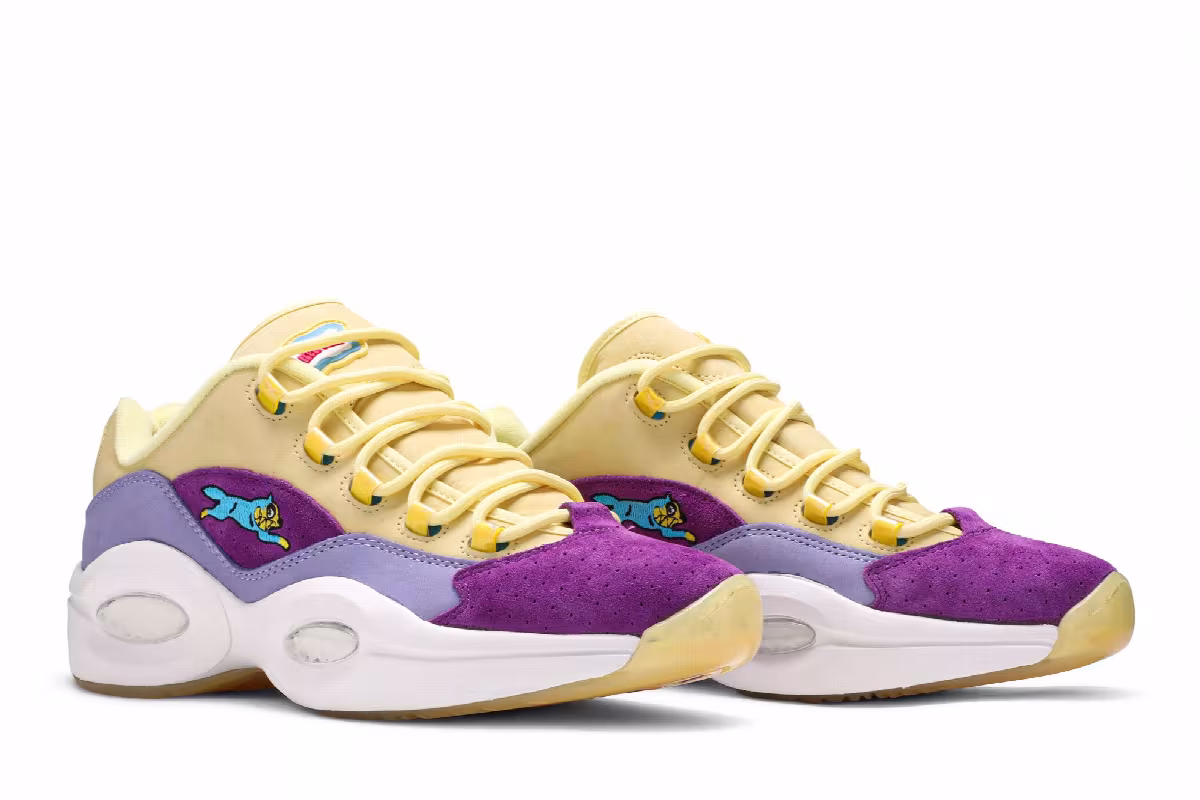 BBC Ice Cream x Reebok Question Low Yellow Lilac Glow, view 9