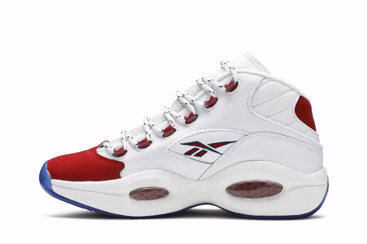 Reebok Question Mid OG Red Toe 2020, view 4