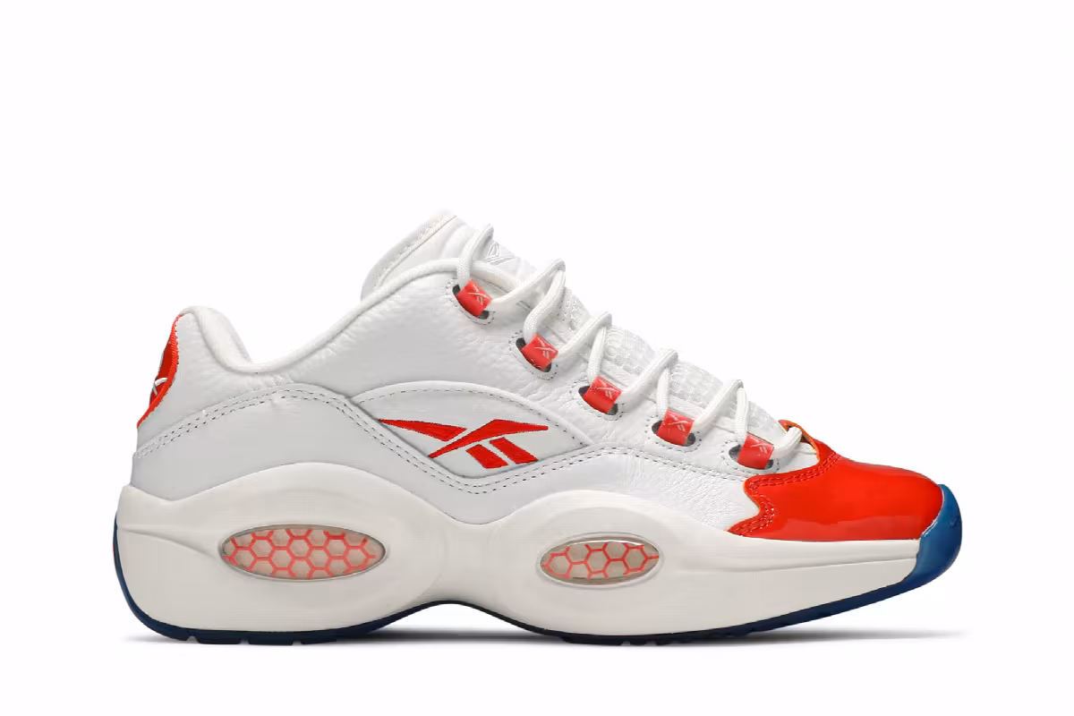 Reebok Question Low Patent Vivid Orange, view 2