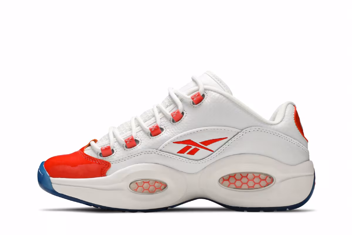 Reebok Question Low Patent Vivid Orange, view 4