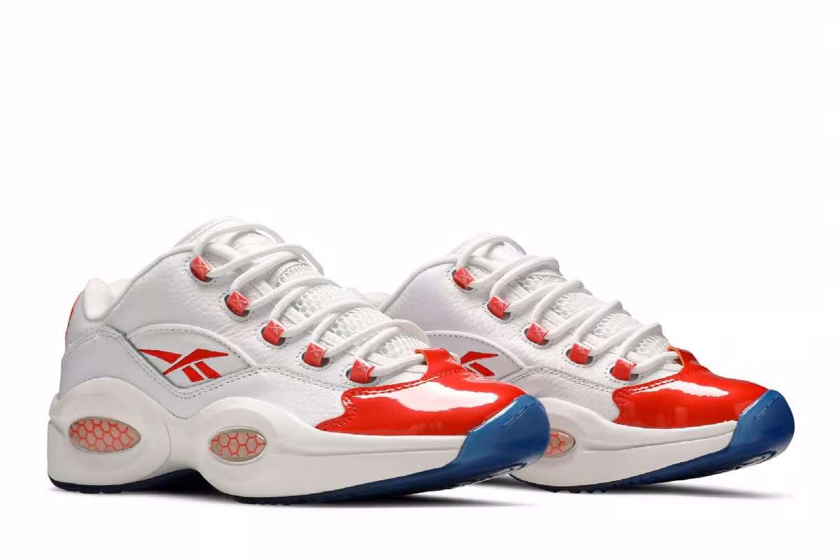 Reebok Question Low Patent Vivid Orange, view 9