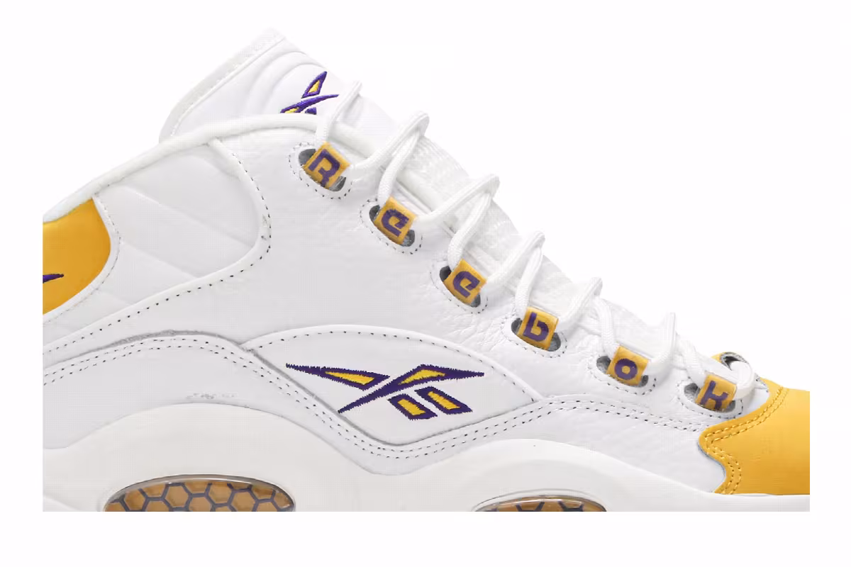 Reebok Question Mid Yellow Toe, view 3