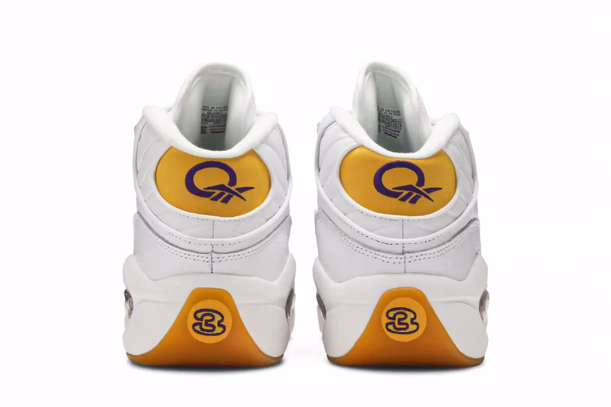 Reebok Question Mid Yellow Toe, view 7
