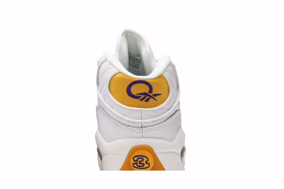 Reebok Question Mid Yellow Toe, view 8