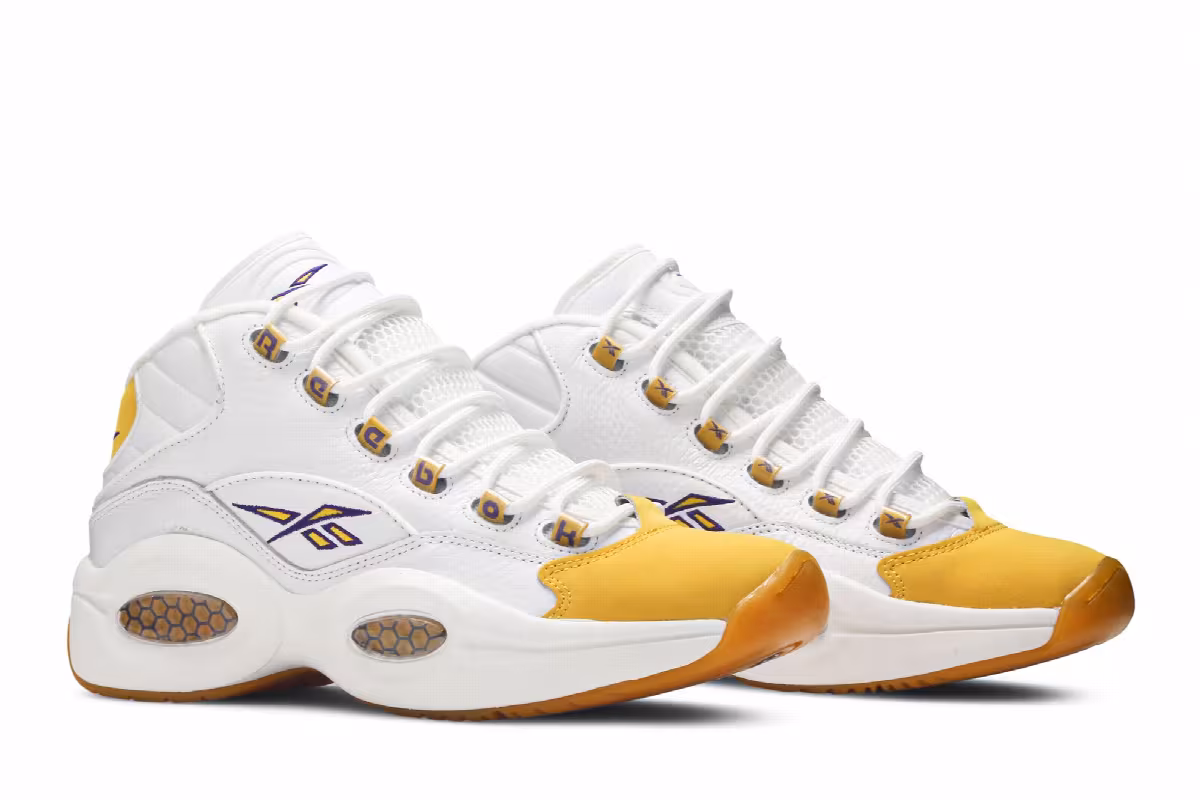 Reebok Question Mid Yellow Toe, view 9