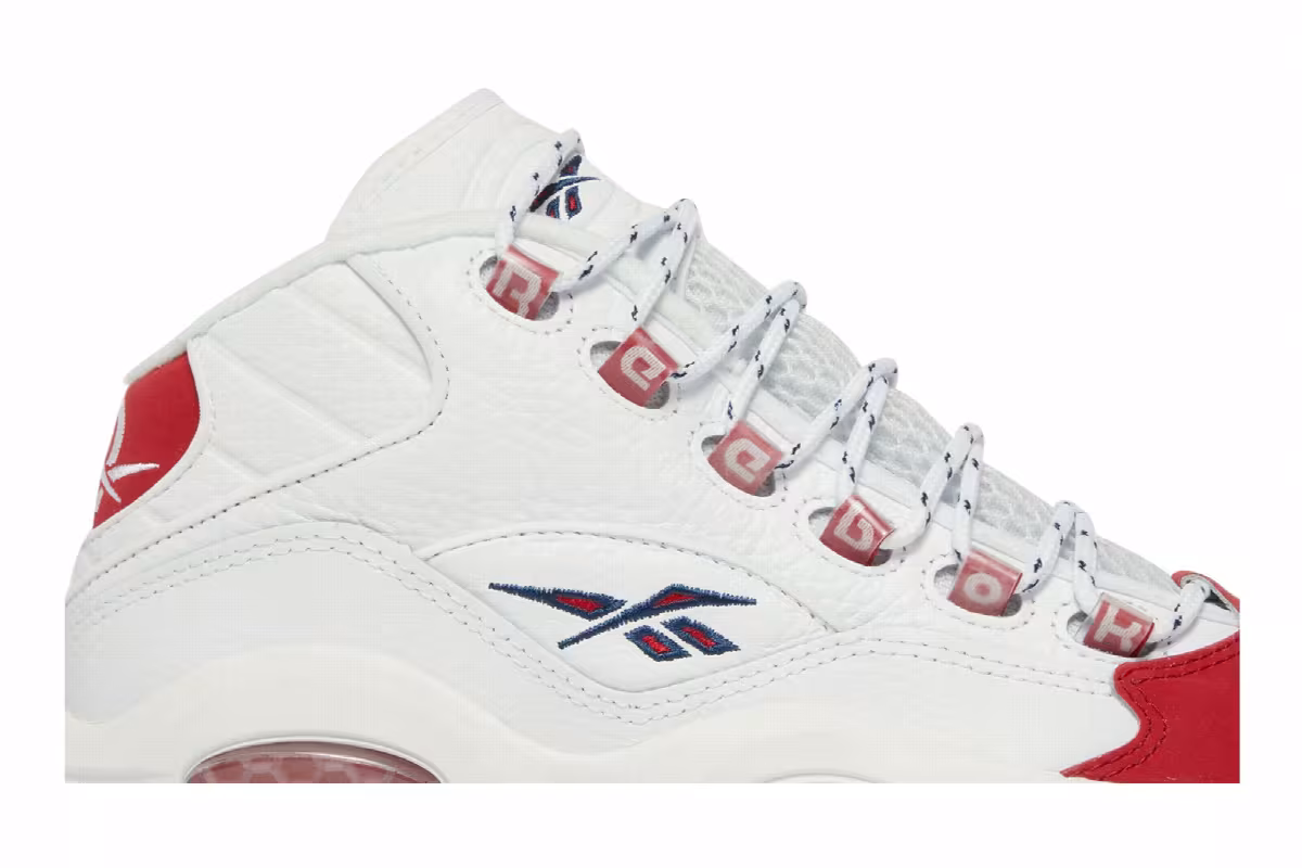 Reebok Question Mid OG Big Kids Red Toe 2020, view 3
