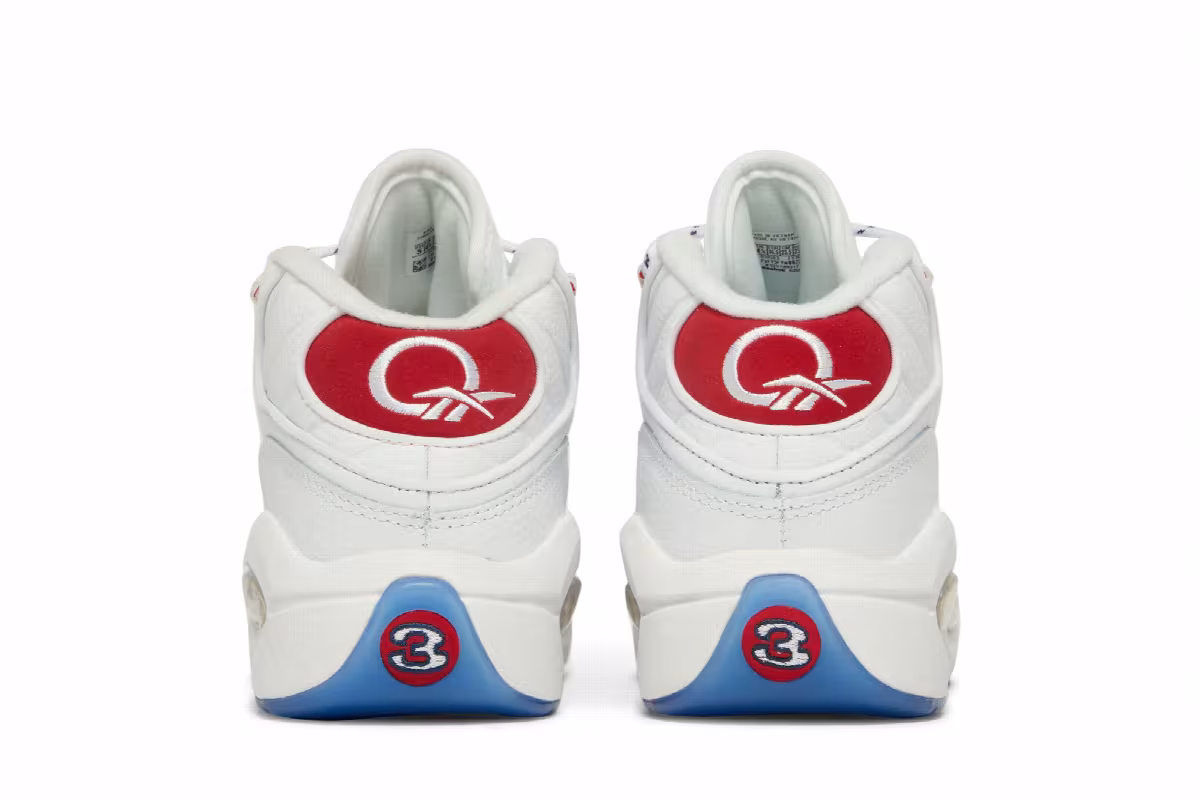 Reebok Question Mid OG Big Kids Red Toe 2020, view 7