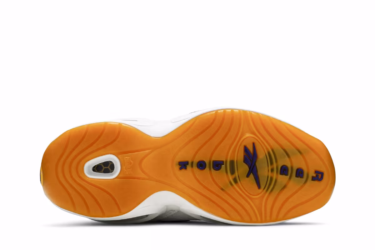 Reebok Question Mid Big Kid Yellow Toe, view 5