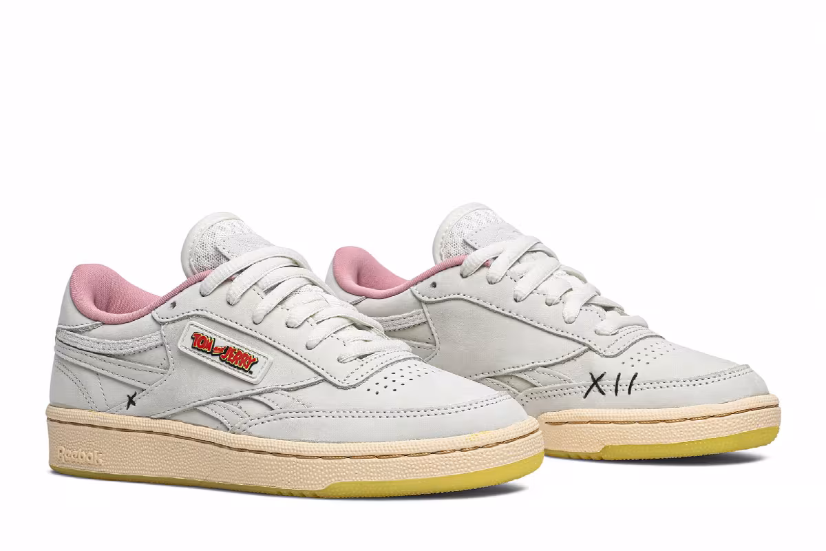 Tom & Jerry x Reebok Club C Chalk, view 9