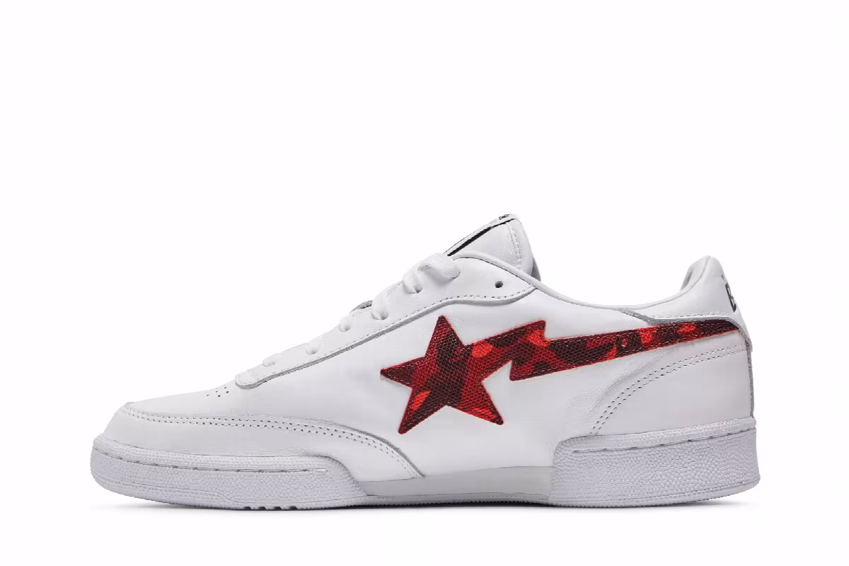 BAPE x Reebok Club C White Camo, view 4