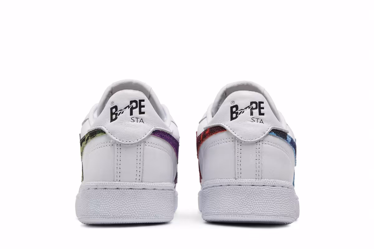BAPE x Reebok Club C White Camo, view 7