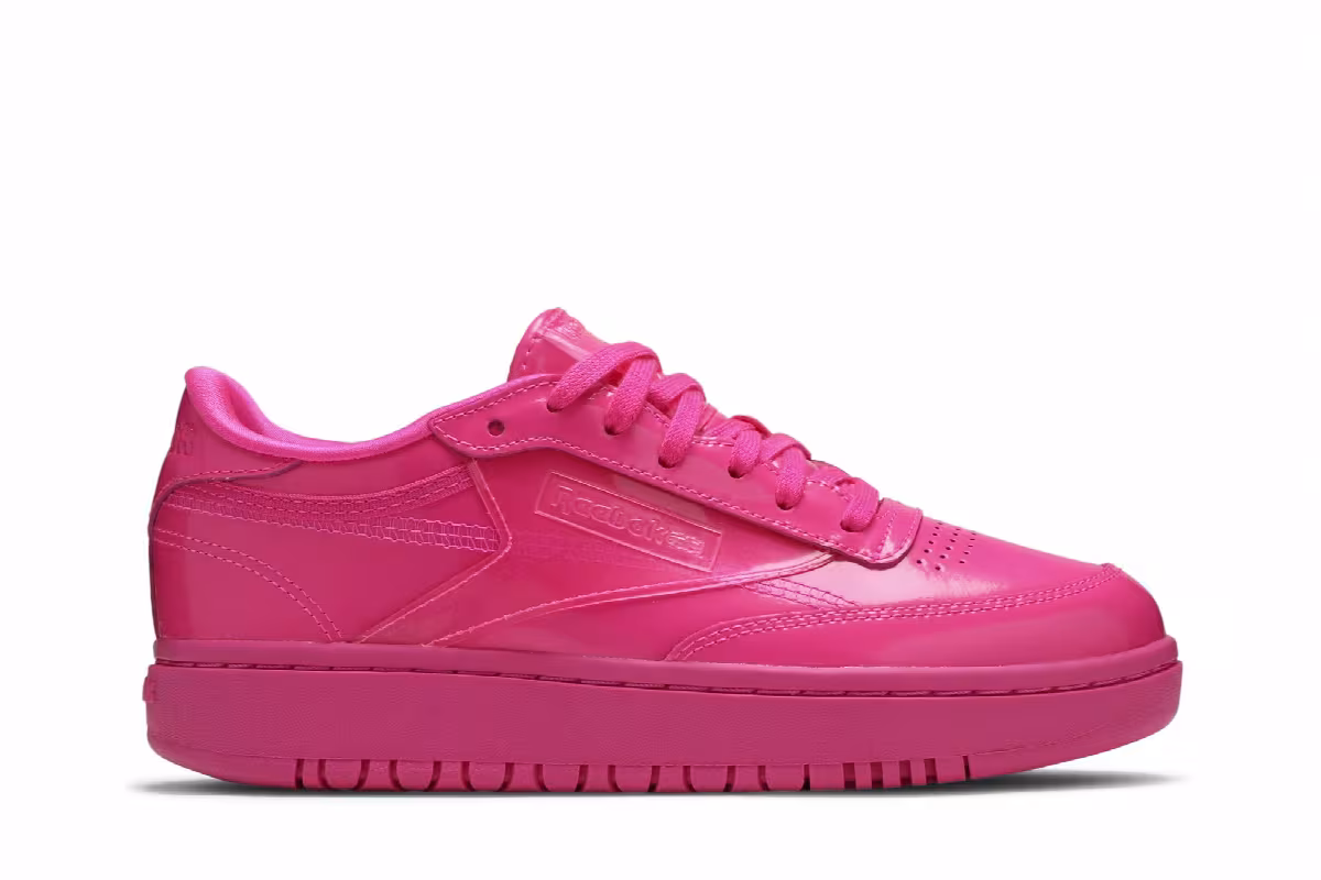Cardi B x Reebok Women's Coated Club C Double Dynamic Pink, view 2