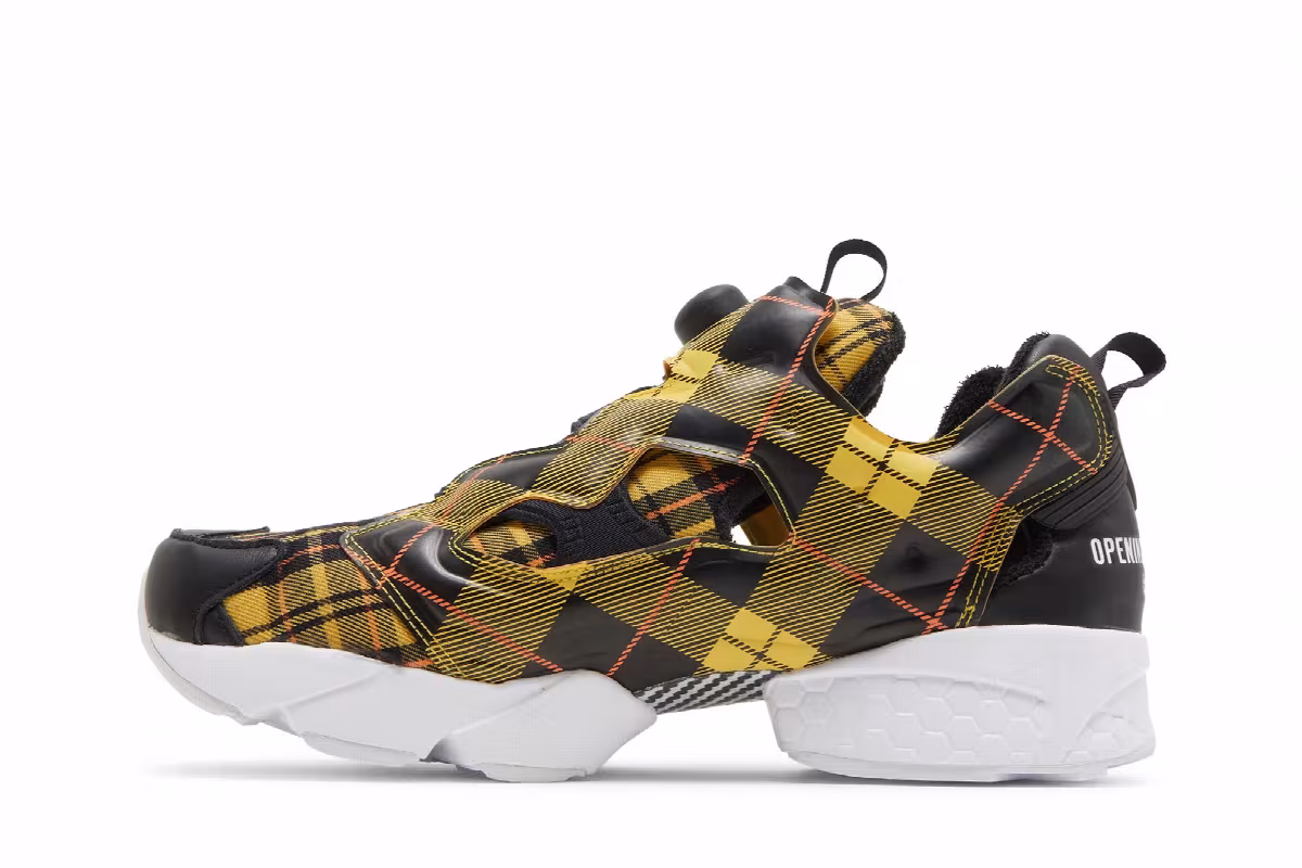 Opening Ceremony x Reebok InstaPump Fury OG Yellow Plaid, view 4
