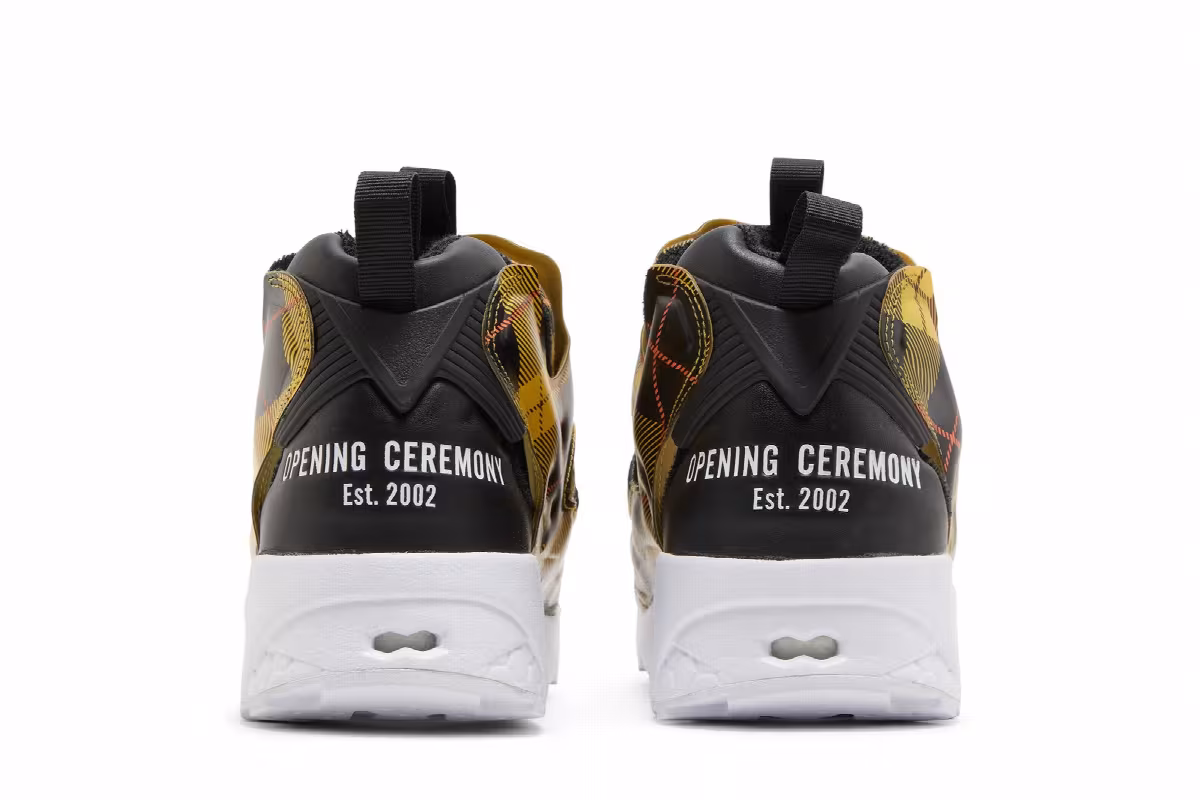 Opening Ceremony x Reebok InstaPump Fury OG Yellow Plaid, view 7