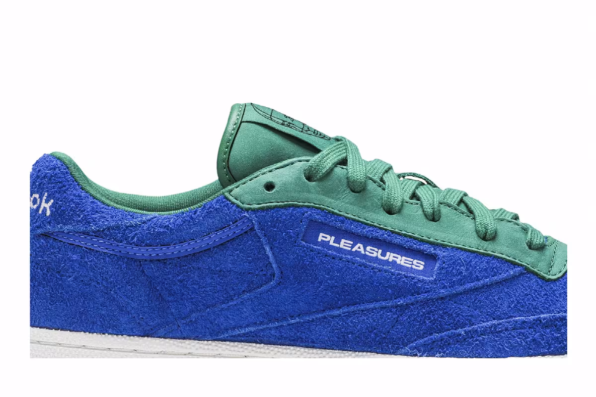 Pleasures x Reebok Club C Vital Blue, view 3