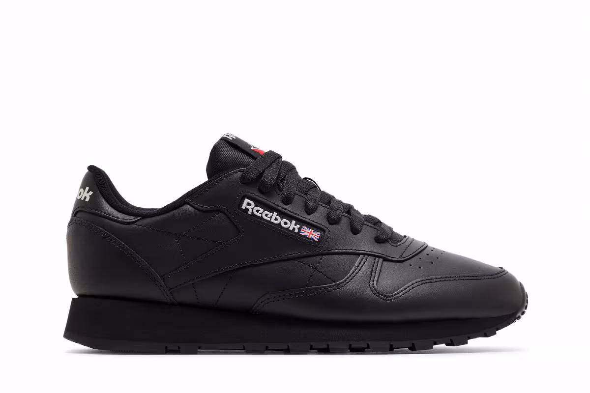 Reebok Classic Leather Black Pure Grey, view 2