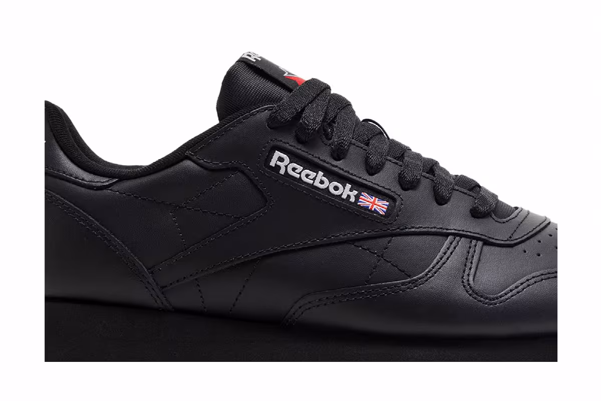 Reebok Classic Leather Black Pure Grey, view 3