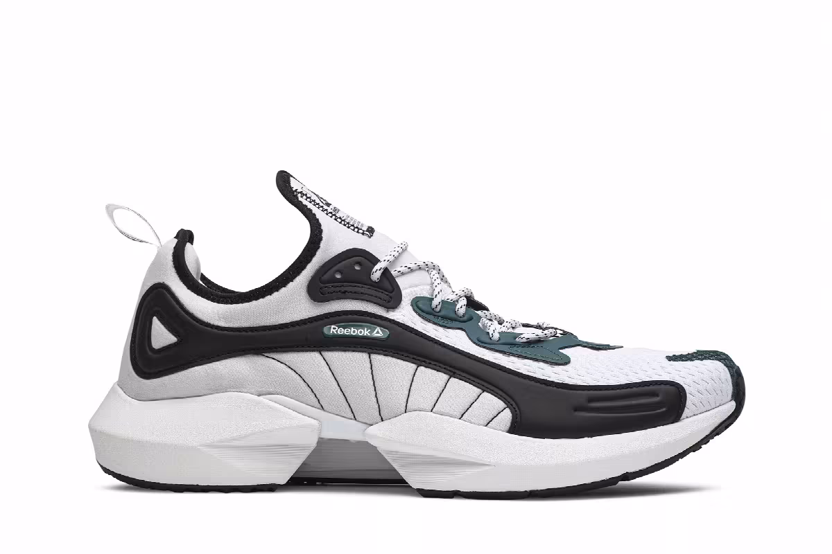 Reebok Sole Fury 00 White Black Teal, view 2