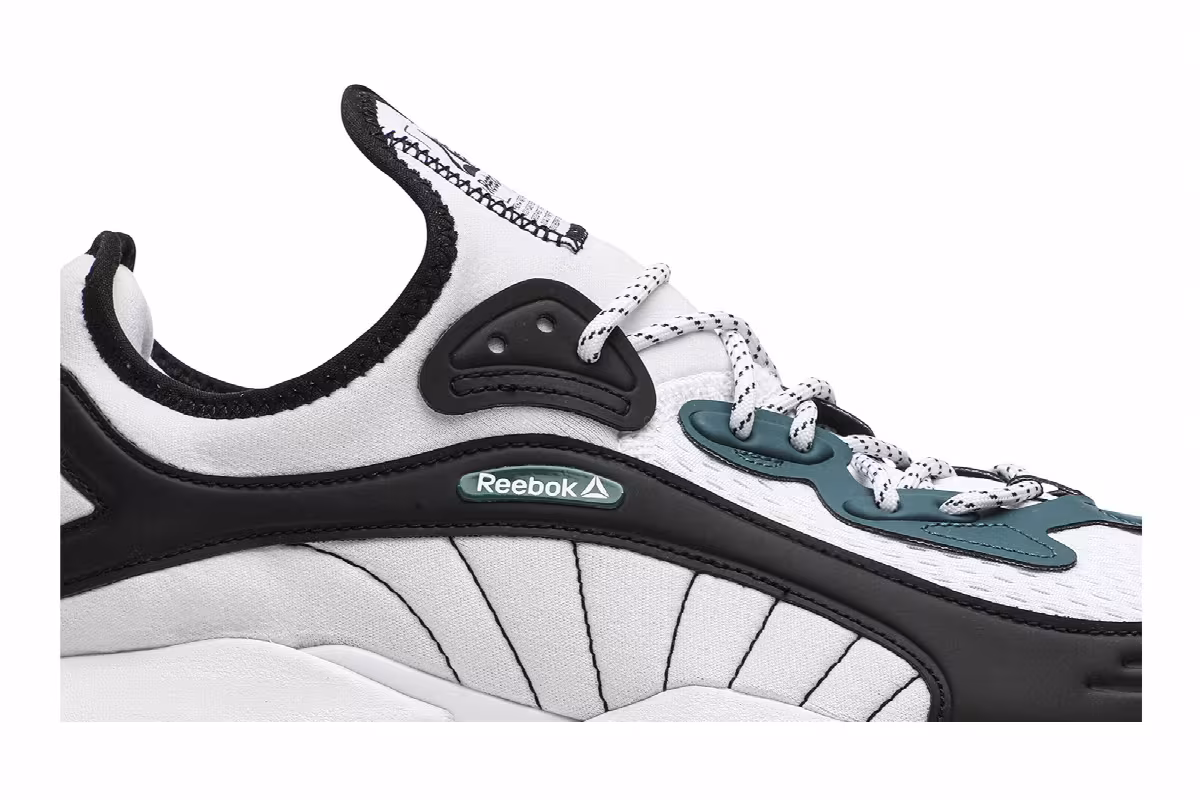Reebok Sole Fury 00 White Black Teal, view 3