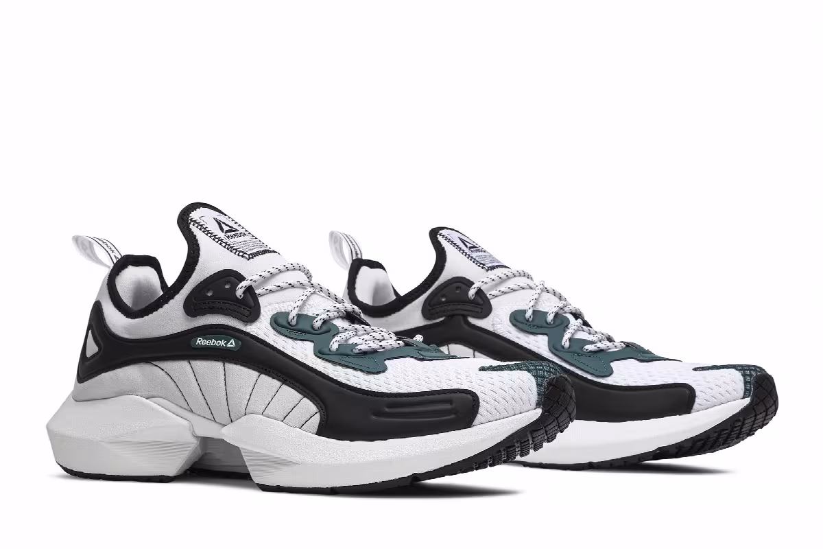 Reebok Sole Fury 00 White Black Teal, view 9