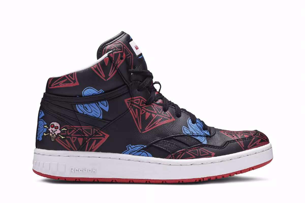 BBC Ice Cream x Reebok BB4600 Hi Diamonds & Dollars, view 2
