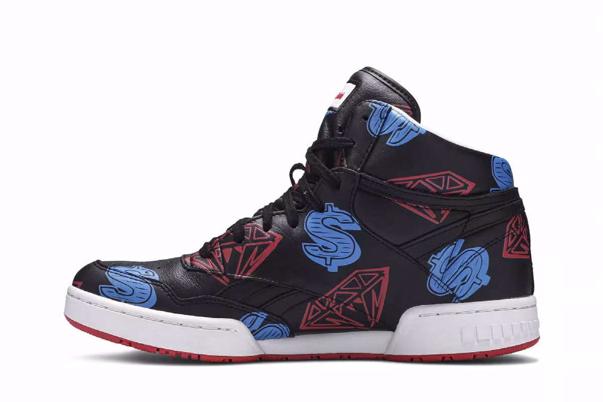 BBC Ice Cream x Reebok BB4600 Hi Diamonds & Dollars, view 4