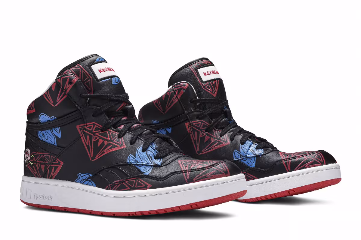 BBC Ice Cream x Reebok BB4600 Hi Diamonds & Dollars, view 9