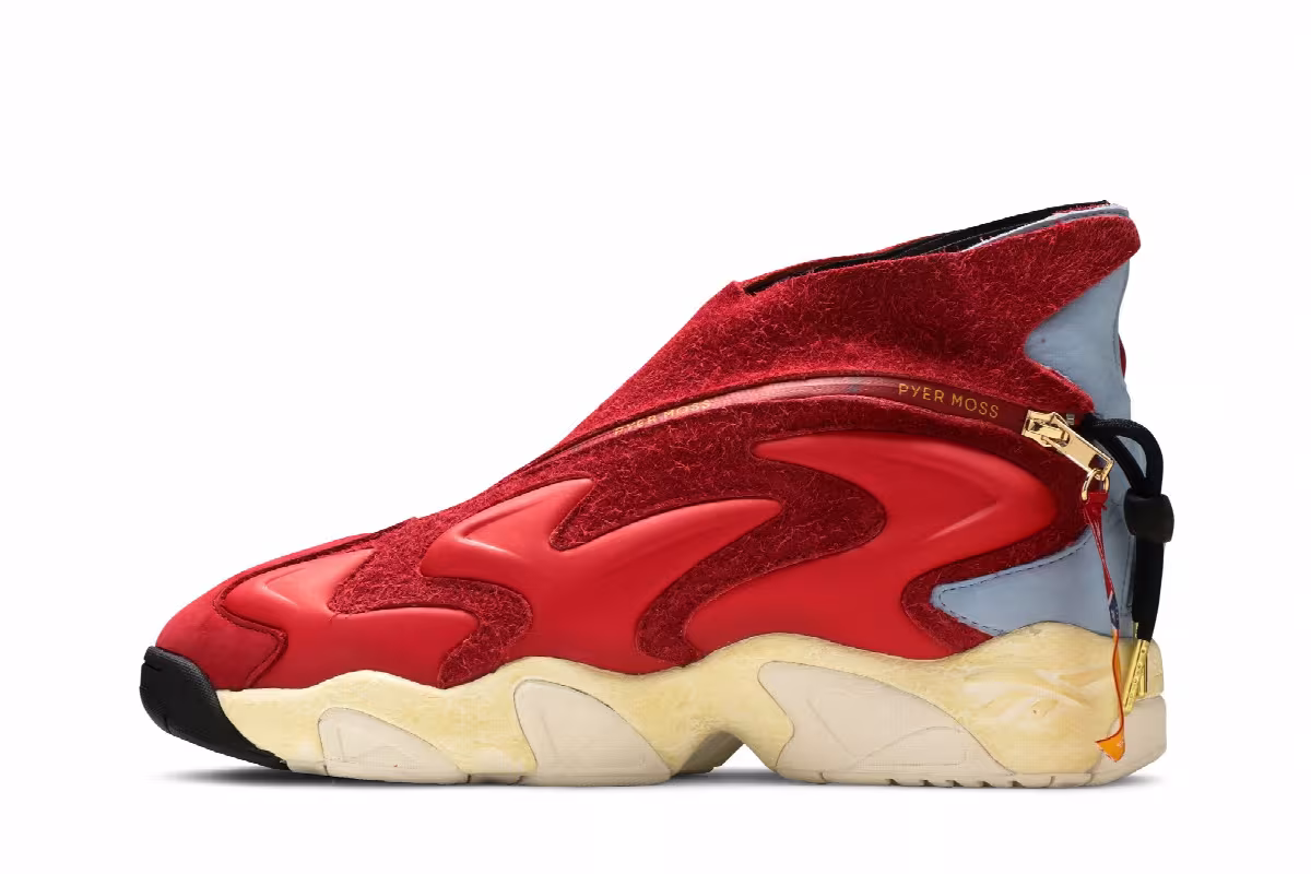Pyer Moss x Reebok Mobius Experiment 3 Primal Red, view 4