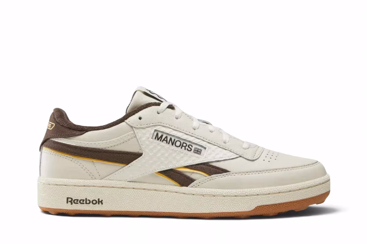 Manors x Reebok Club C Revenge Golf Vintage Chalk Espresso, view 2