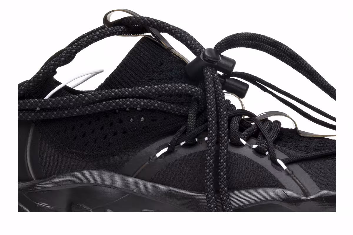 Pyer Moss x Reebok DMX Run Fusion Experiment Triple Black, view 3