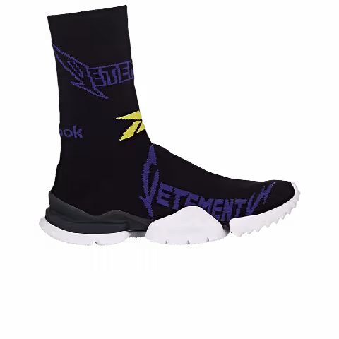 Vetements x Reebok Metal Sock Runner Boot 'Black Yellow Purple'