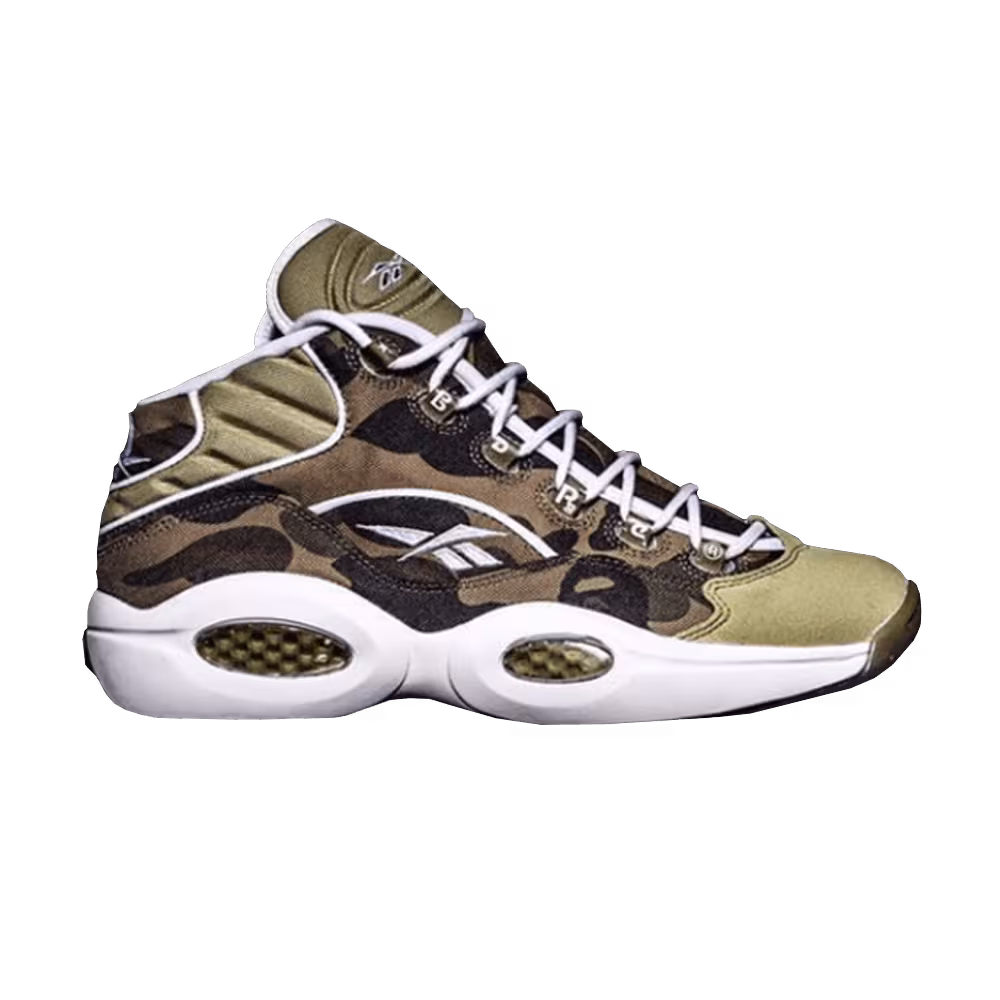 A Bathing Ape x Mita Sneakers x Reebok Question Mid 1st Camo