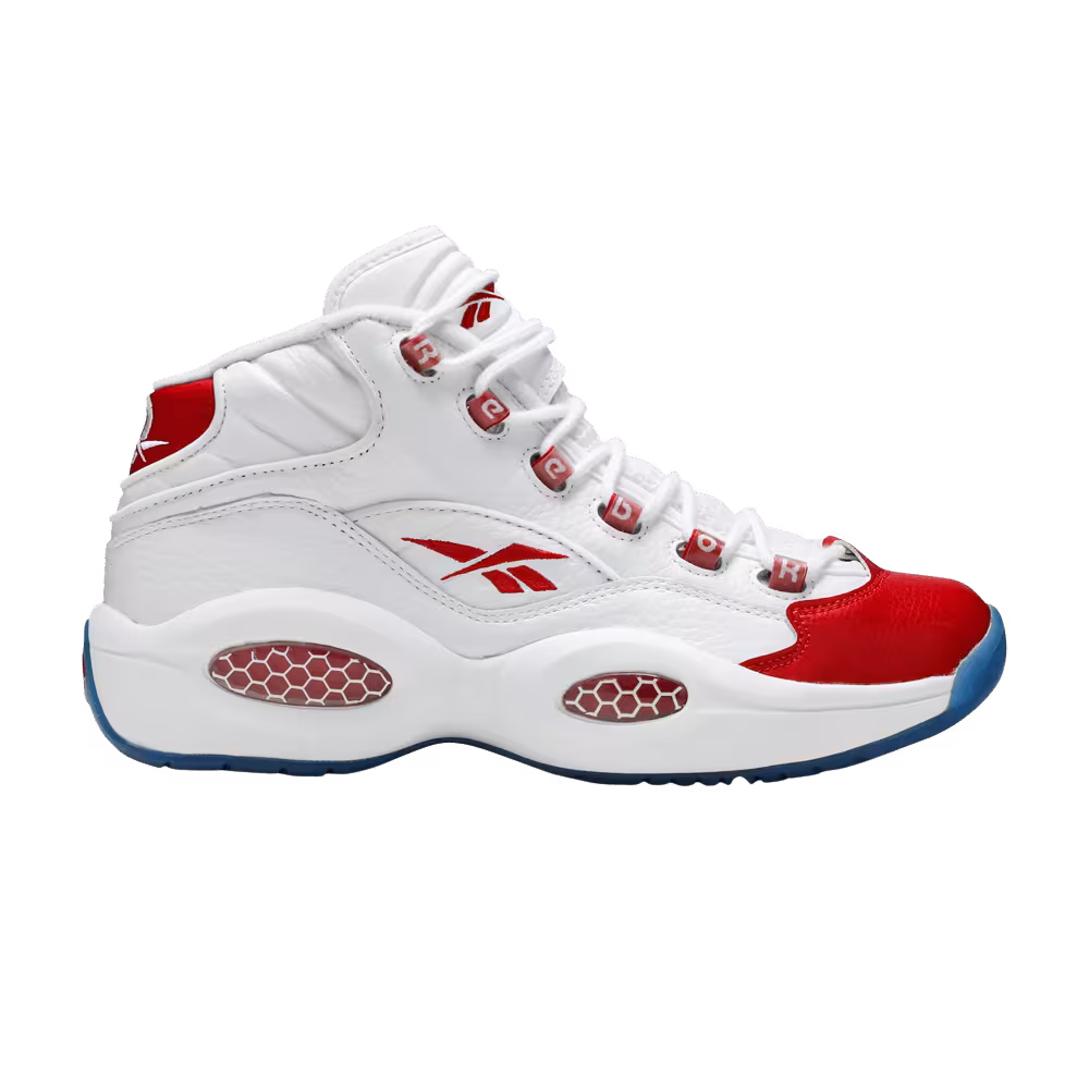 Reebok Question Mid White Pearlized Red