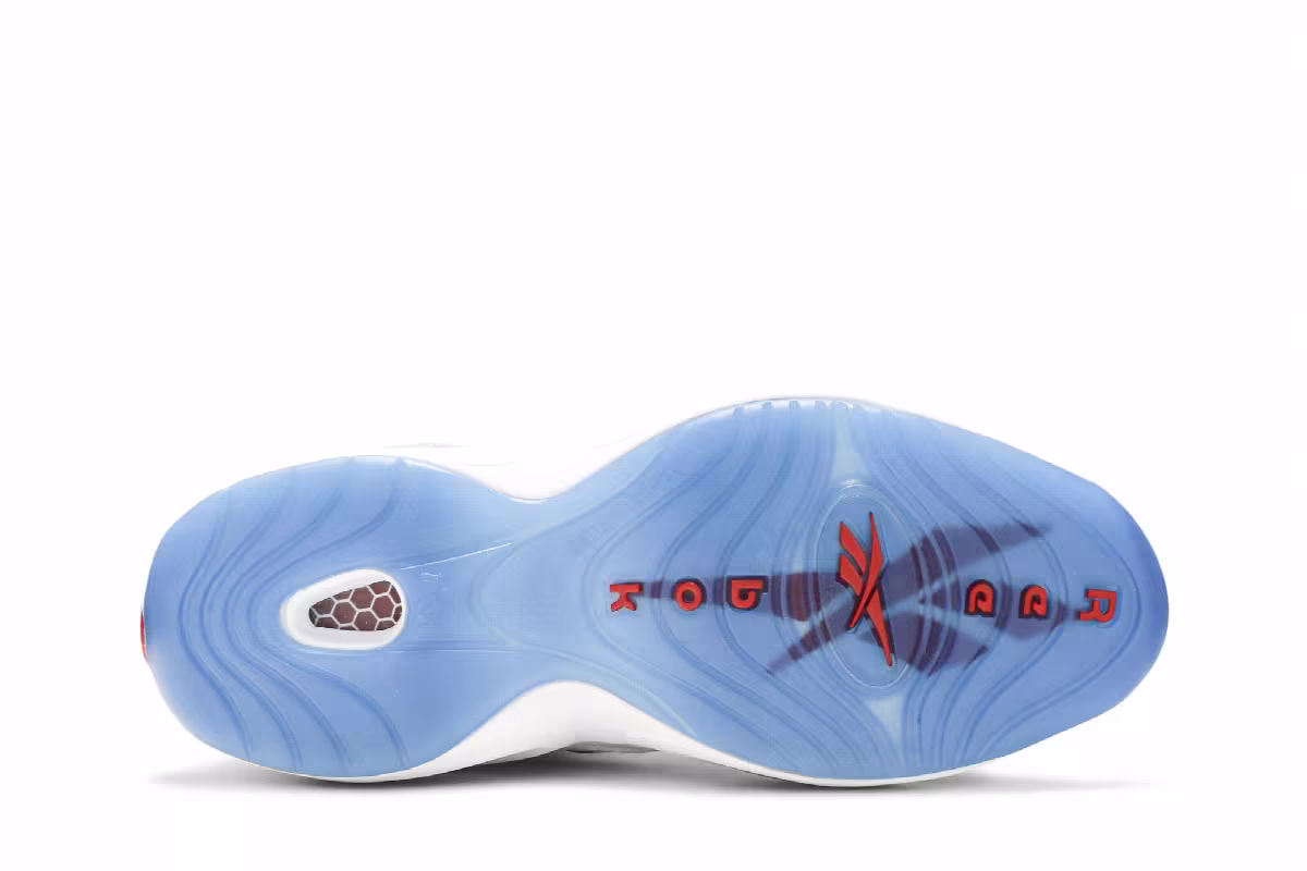 Reebok Question Mid White Pearlized Red, view 5
