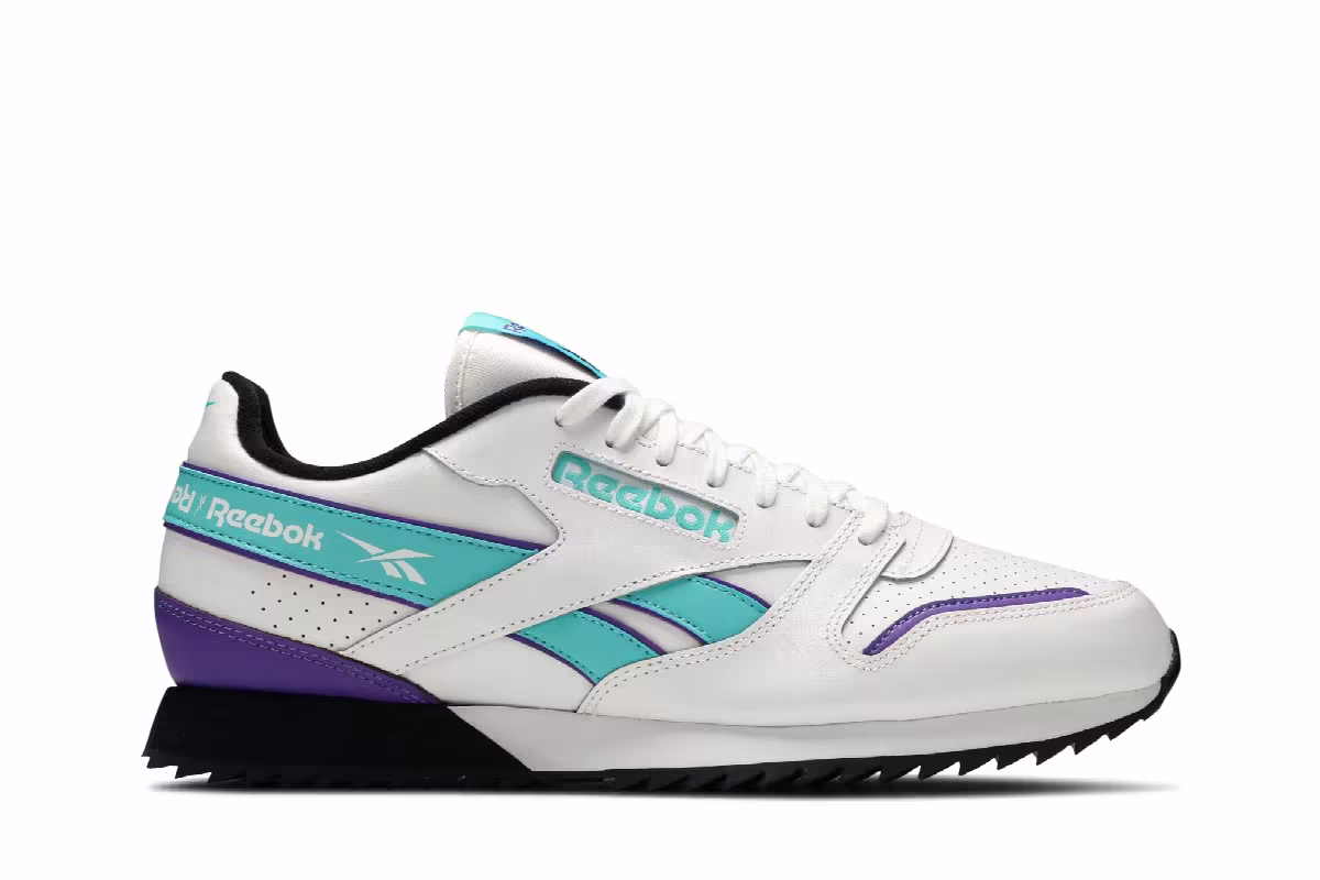 Reebok Classic Leather White Turquoise, view 2