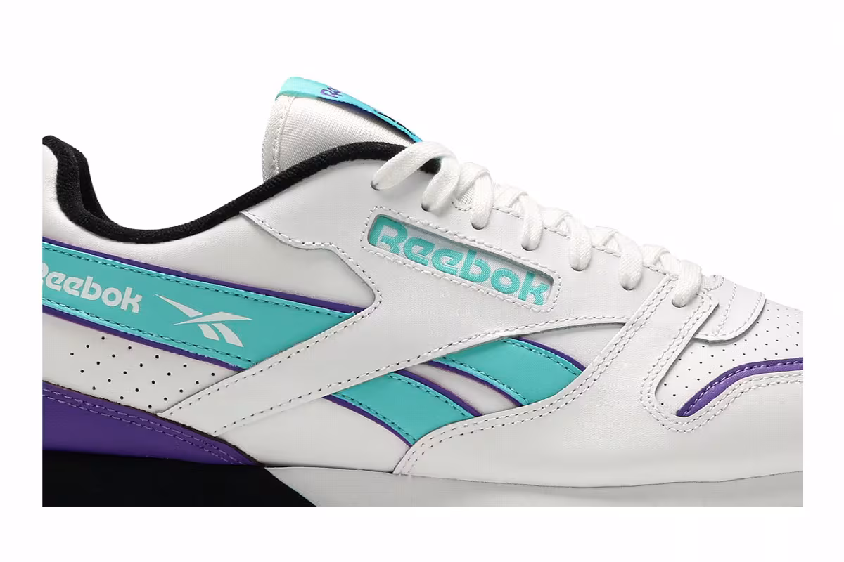 Reebok Classic Leather White Turquoise, view 3