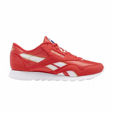 Reebok Wmns Classic Nylon 'Collage of Flags - Radiant Red'