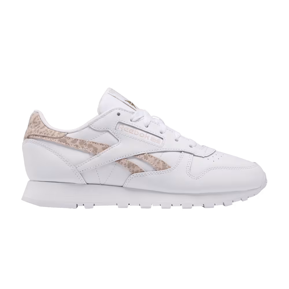 Reebok Women's Classic Leather Soft Ecru Leopard