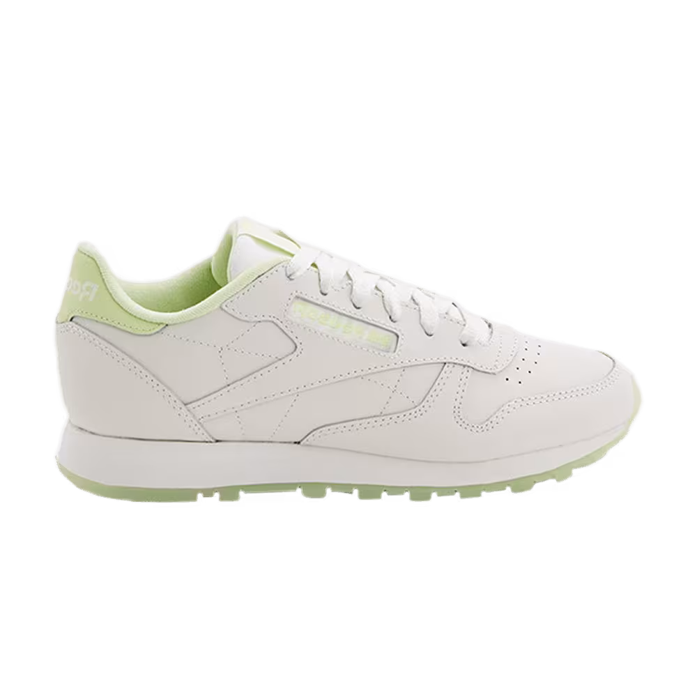 Reebok Women's Classic Leather Chalk Citron Glow