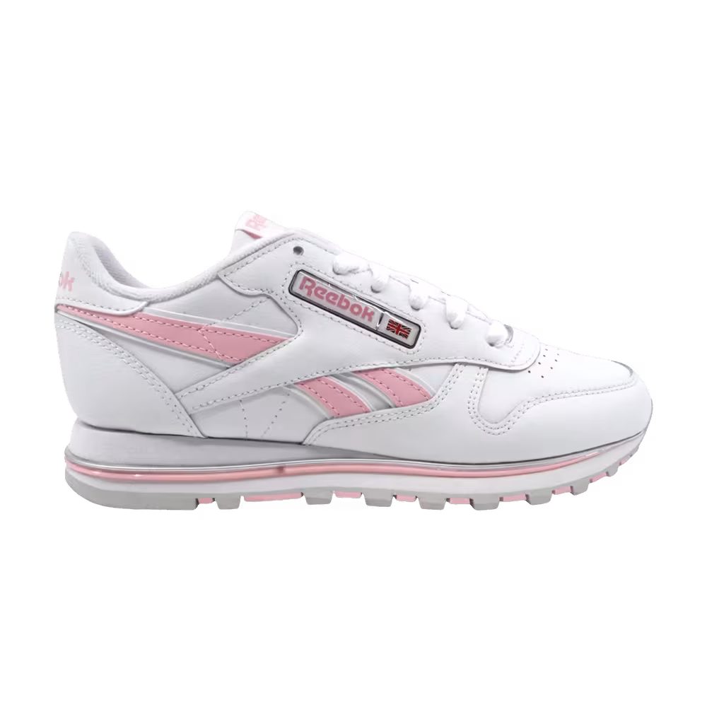 Reebok Women's Classic Leather Clip V2 White Pink Glow