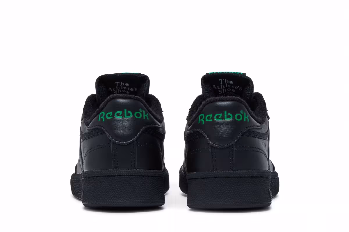 Patta x Reebok Club C 85 Black Glen Green, view 7