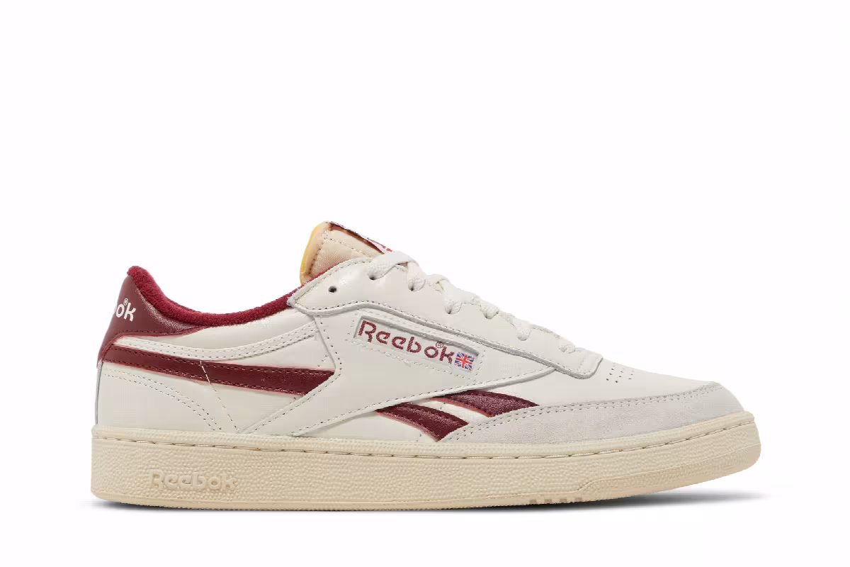 Reebok Club C Revenge Vintage Chalk Classic Burgundy, view 2