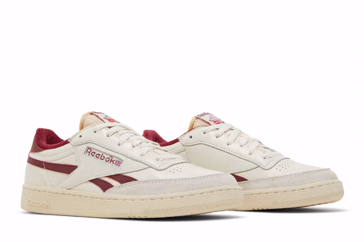 Reebok Club C Revenge Vintage Chalk Classic Burgundy, view 9