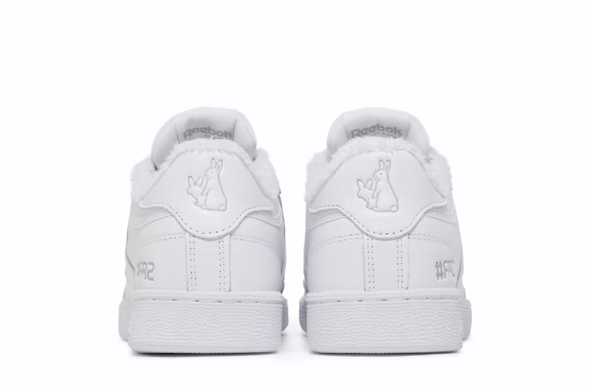 atmos x #FR2 x Reebok Club C 85 White Grey, view 7