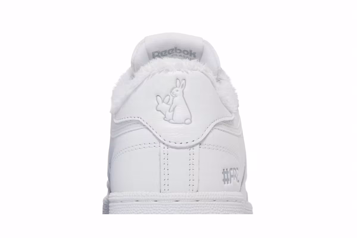 atmos x #FR2 x Reebok Club C 85 White Grey, view 8